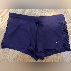 NIKE dri fit shorts purple drawstring small side details athletic running yoga